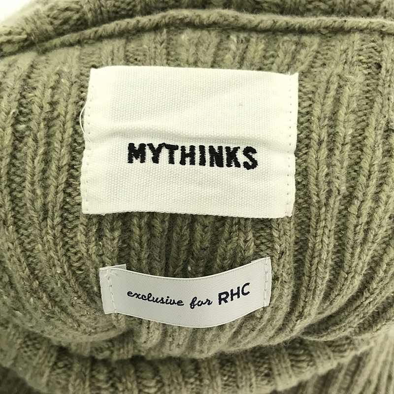 【美品】  MYTHINKS / マイシンクス | × RHC Ron Herman アンサンブル ラムウール シルク タートルネックニット / クルーネック ニットベスト ユニセックス | S/M / S | グリーン系 | レディース 美品】 MYTHINKS / マイシンクス | × RHC Ron Herman