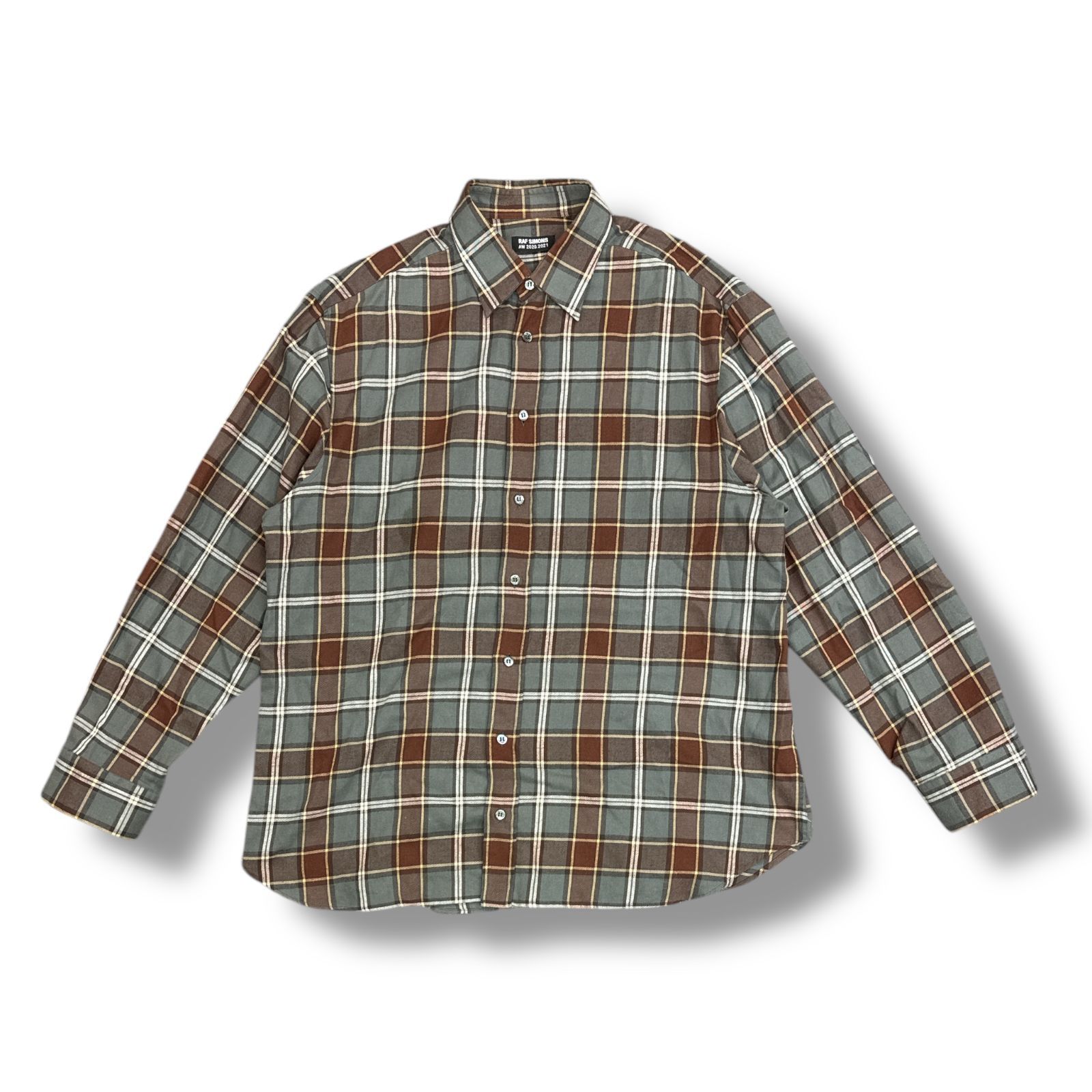 RAF SIMONS 20AW バックプリント チェックシャツ ラフシモンズ