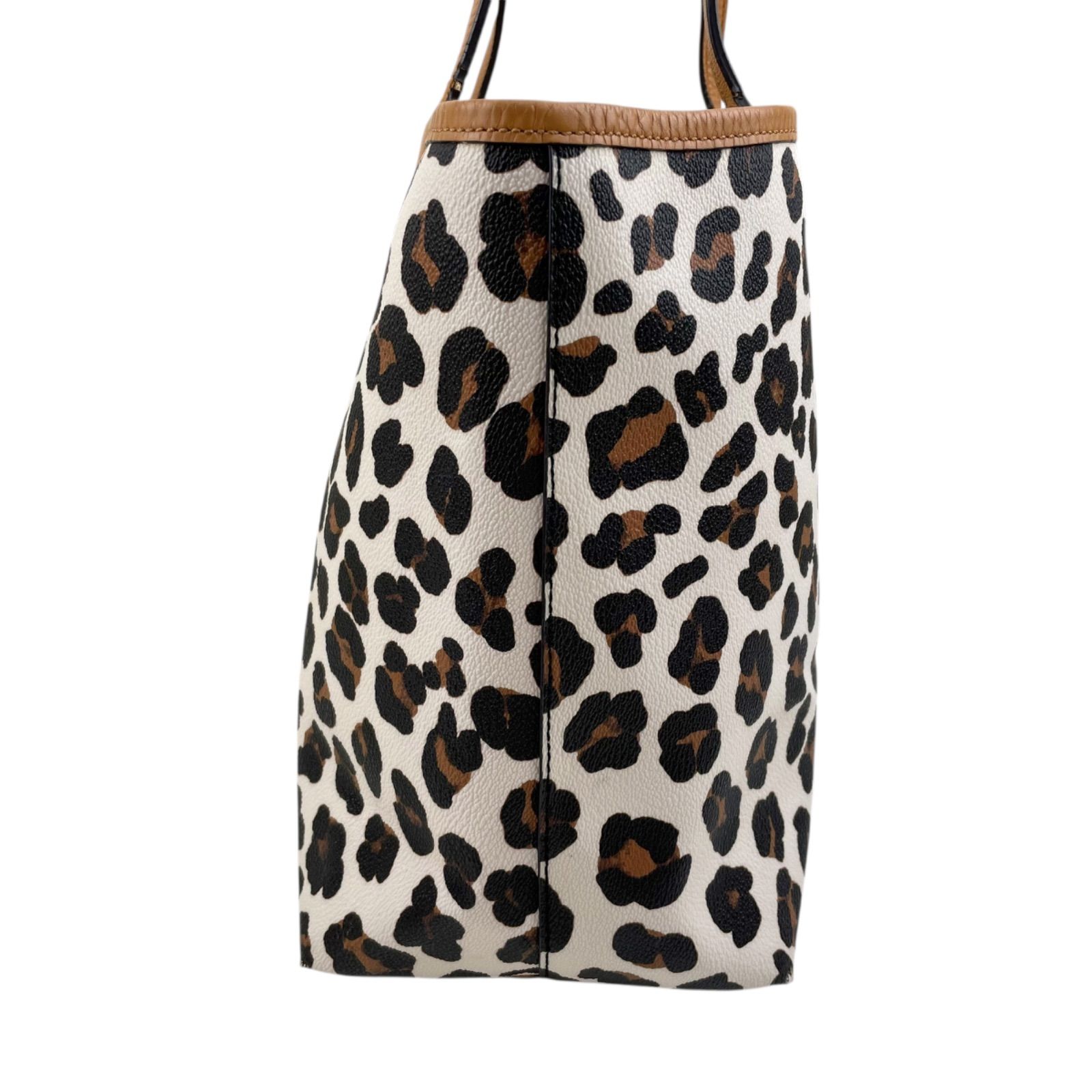 TORYBURCHトリーバーチ トートバッグ レオパード 大容量 A4可 ハンドバッグ ショルダーバッグ 豹柄 PVC レザー 手提げ 肩掛け DECORATOM_COM_BR