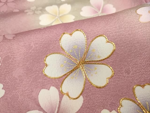 平和屋着物○豪華振袖 駒刺繍 総刺繍 絞り 舞桜 折り鶴 暈し