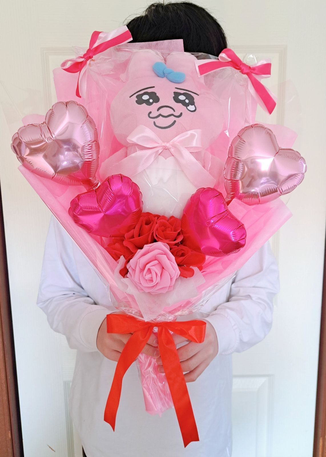 特大 おぱんちゅうさぎ バルーン入り ぬいぐるみブーケ バルーンブーケ