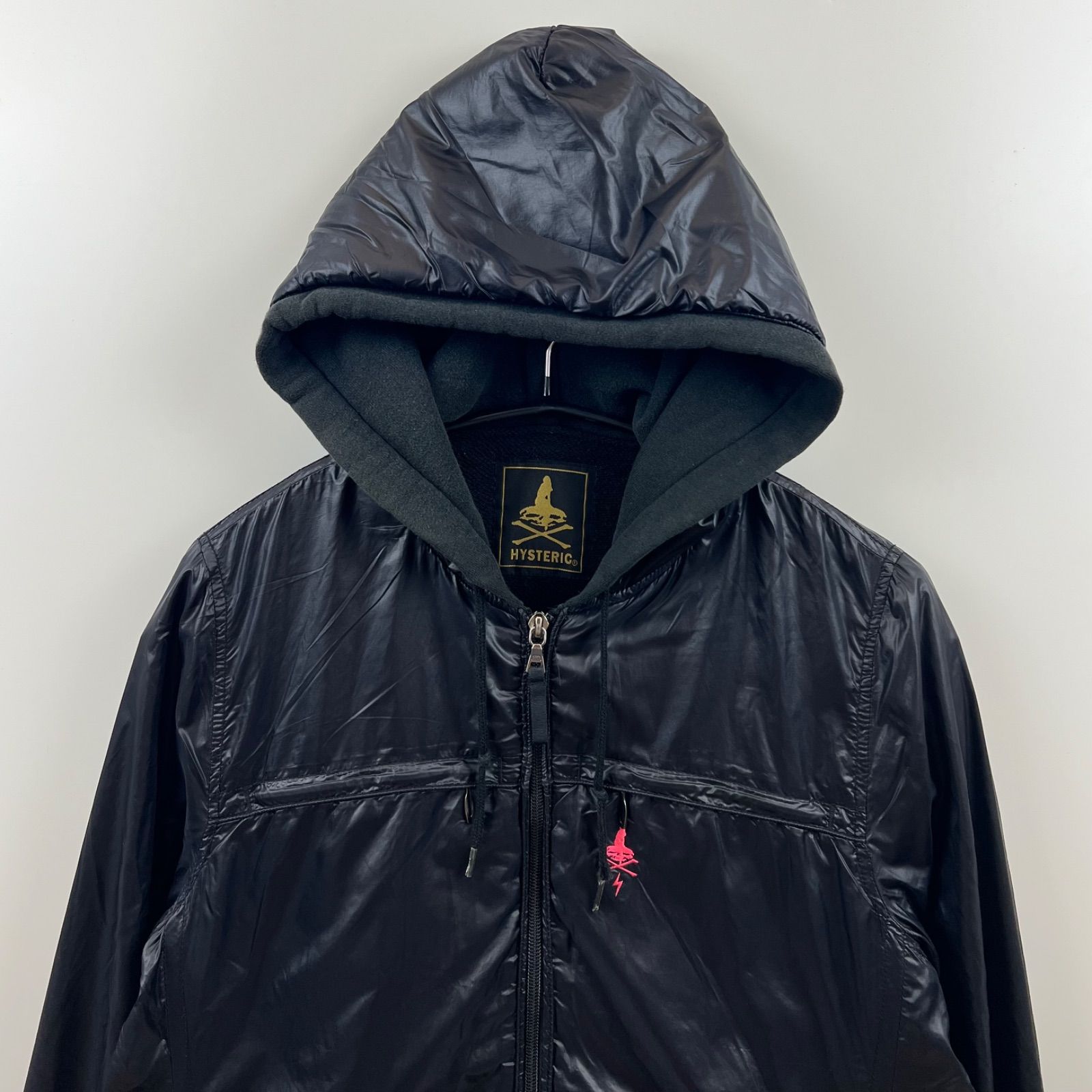 HYSTERIC GLAMOUR skull point nylon hoodie jacket S 0203AB04