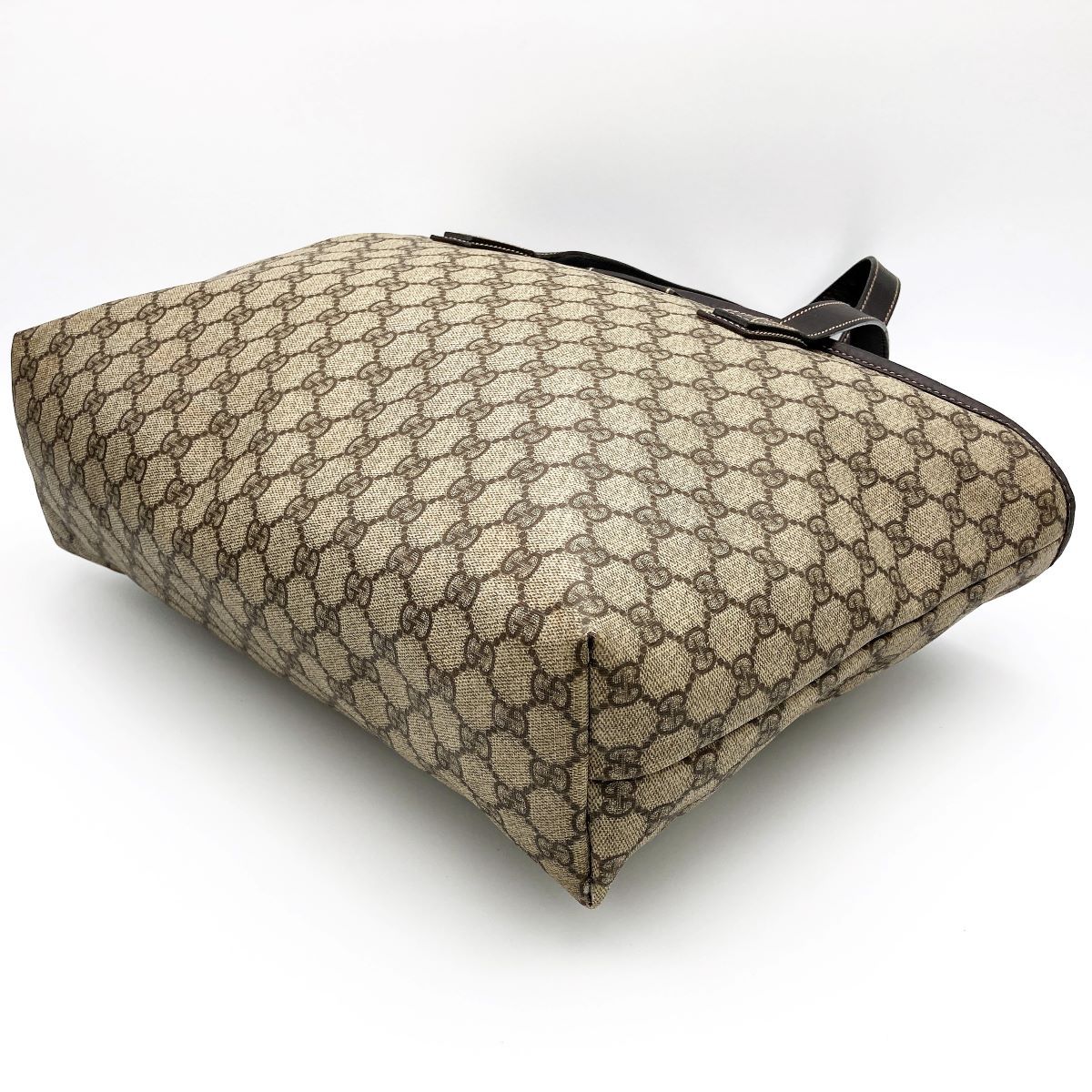 かよこ GUCCI】トートバッグ GGスプリーム PVC ブラウン A4