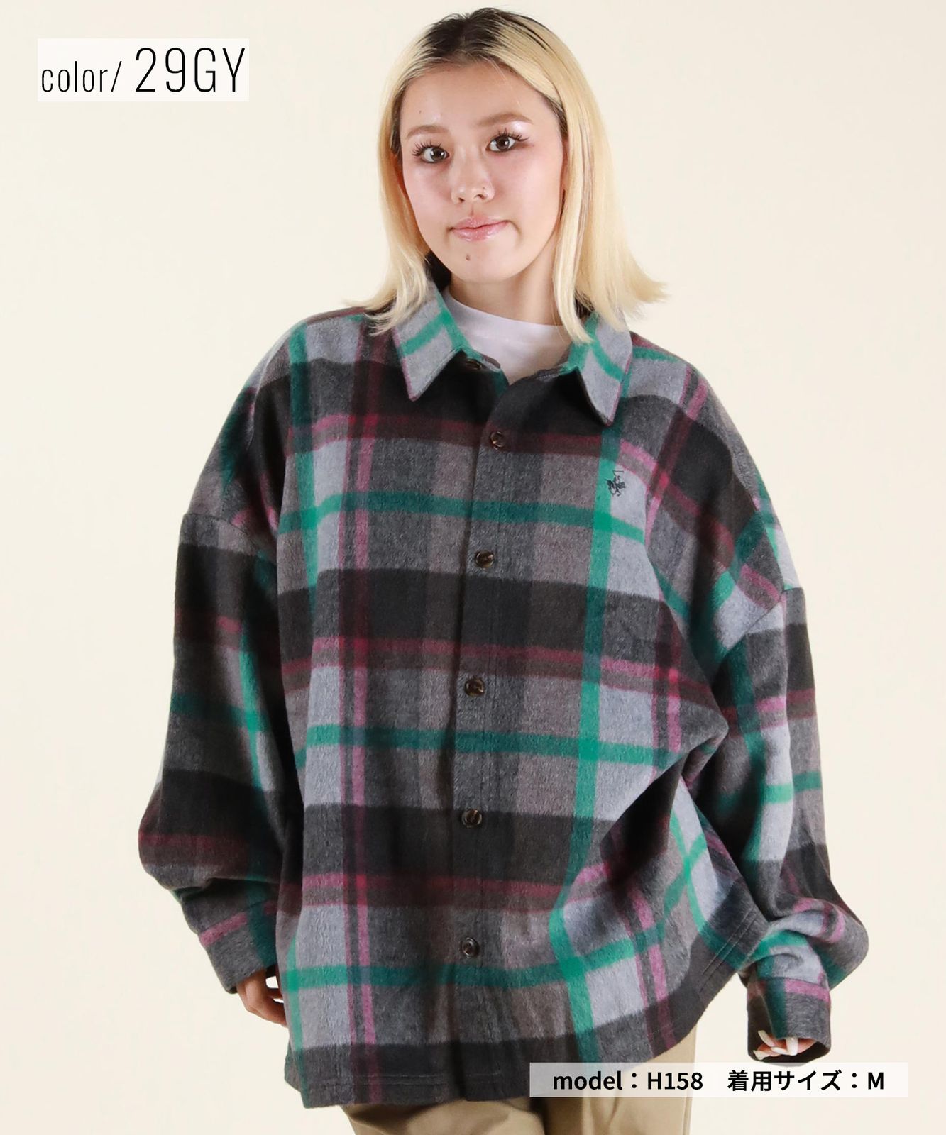 BEVERLY HILLS POLO CLUB】シャギーチェックシャツ LEPSIM ブラウス