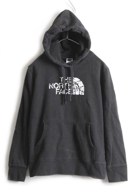 ノースフェイス プリント スウェットパーカー プルオーバー 裏起毛 L 
