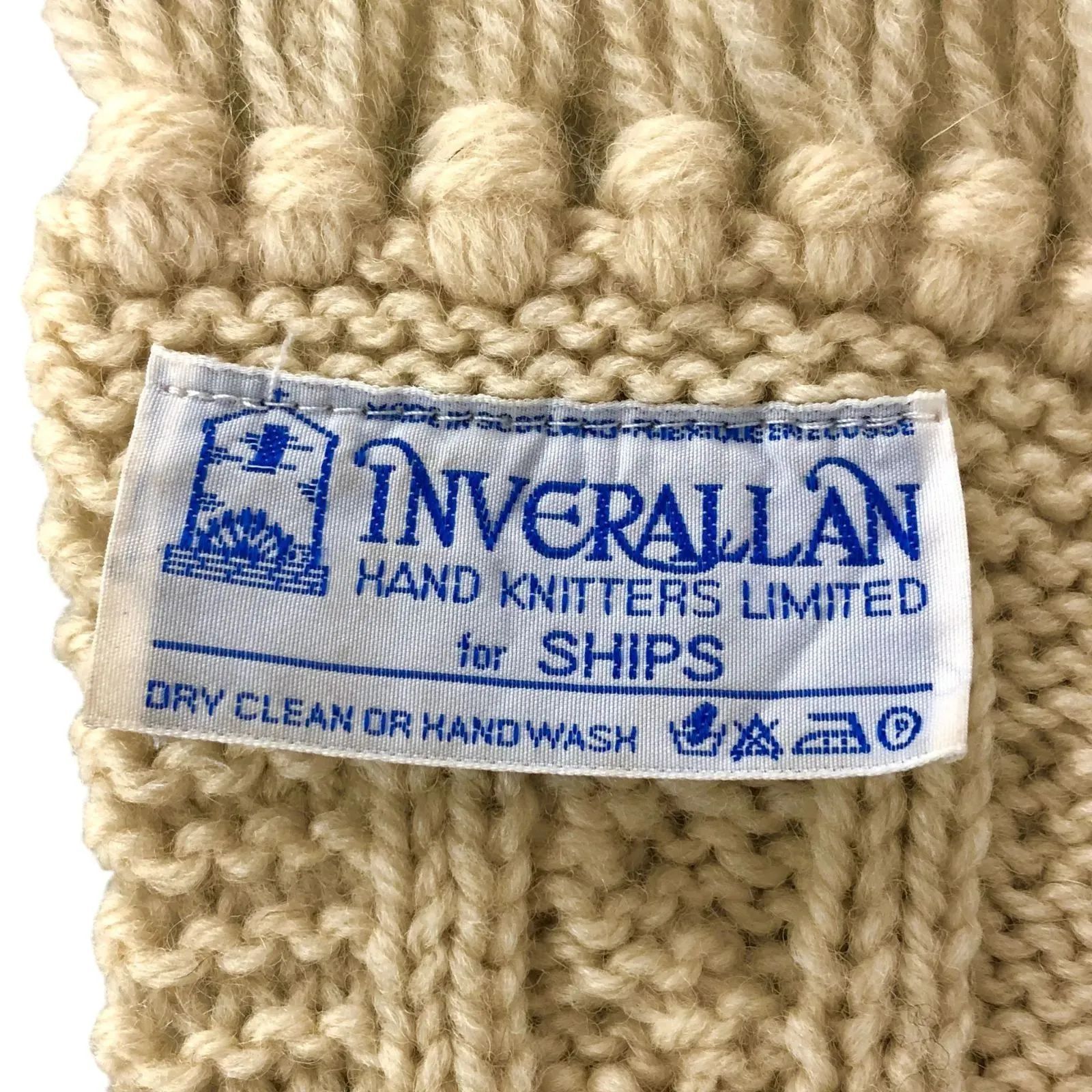 Inverallan SHIPS マフラー スコットランド製 インバーアラン C370 INVERALLAN SHIPS シップス アランニット マフラー