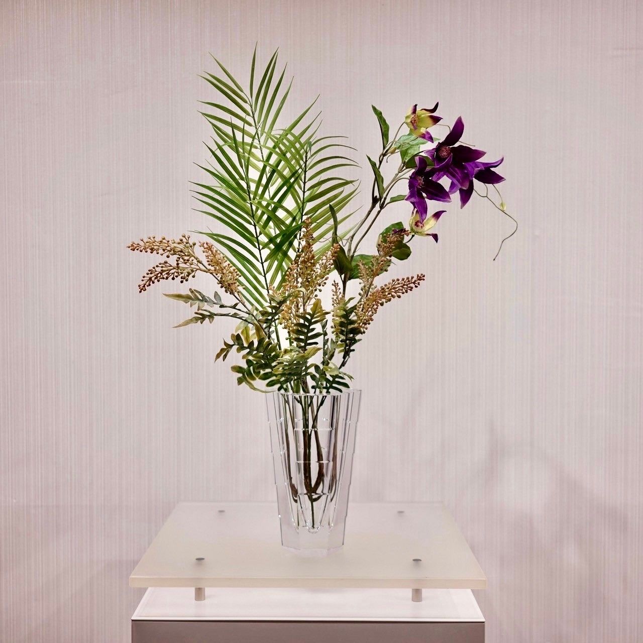 フラワーベース クリスタルガラス