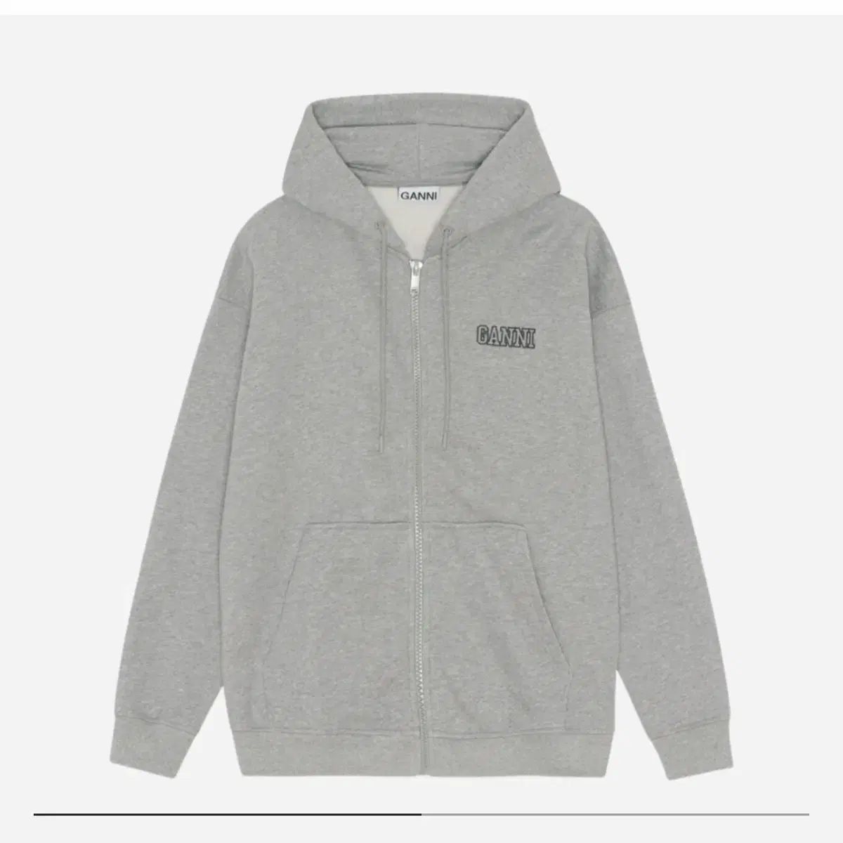 GANNI オーバーサイズ フードジップアップ