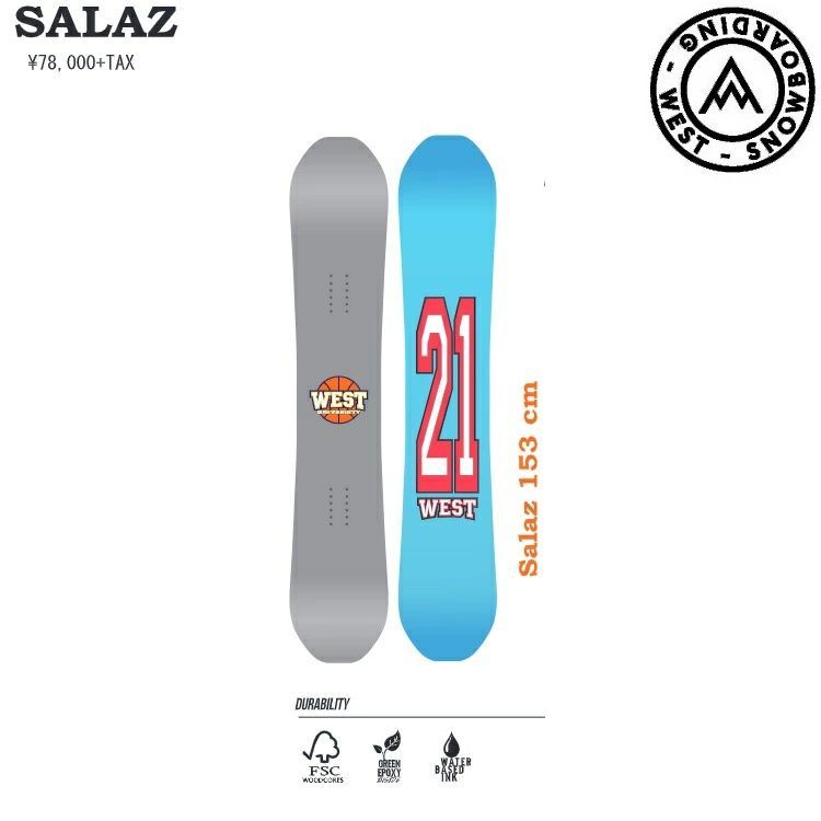 スノーボード WESTboard SALAZ JPN LTD 153 West Snowboarding SNOWBOARD ウエスト スノーボード SALAZ