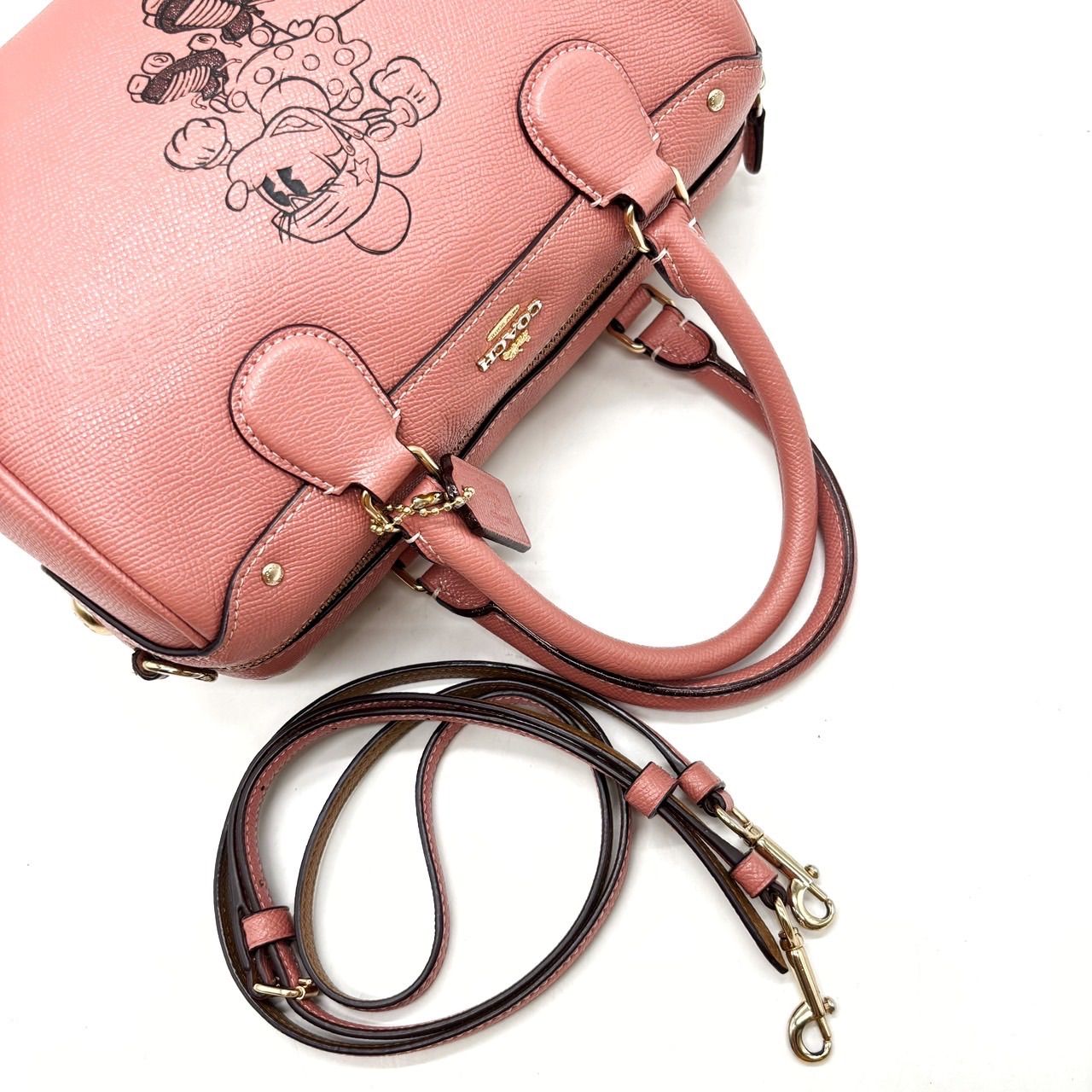 良品】 COACH コーチ COACH×Disney ハンドバッグ ミニボストン 