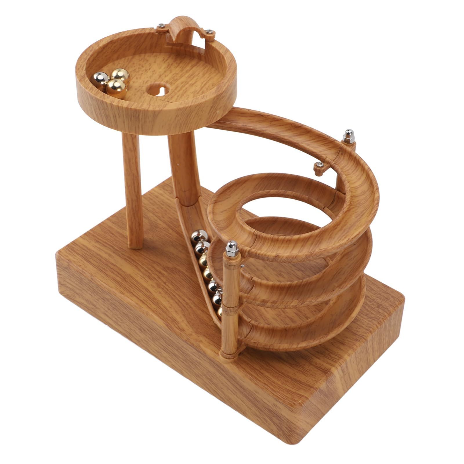 キネティックアート永久運動マシン 科学物理学 電子永久運動デスクホームデコレーション 学生 ティーン 大人用 木地