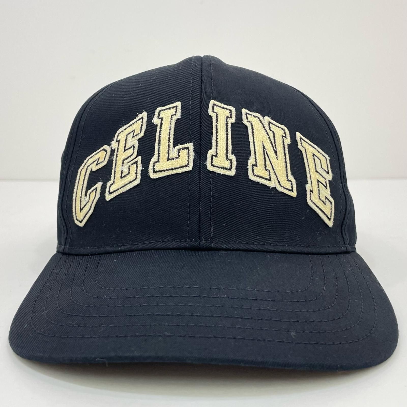 CELINE セリーヌ カレッジ ベースボールキャップ 帽子 2AK04969P.38NO ブラック サイズ L 尾張小牧店