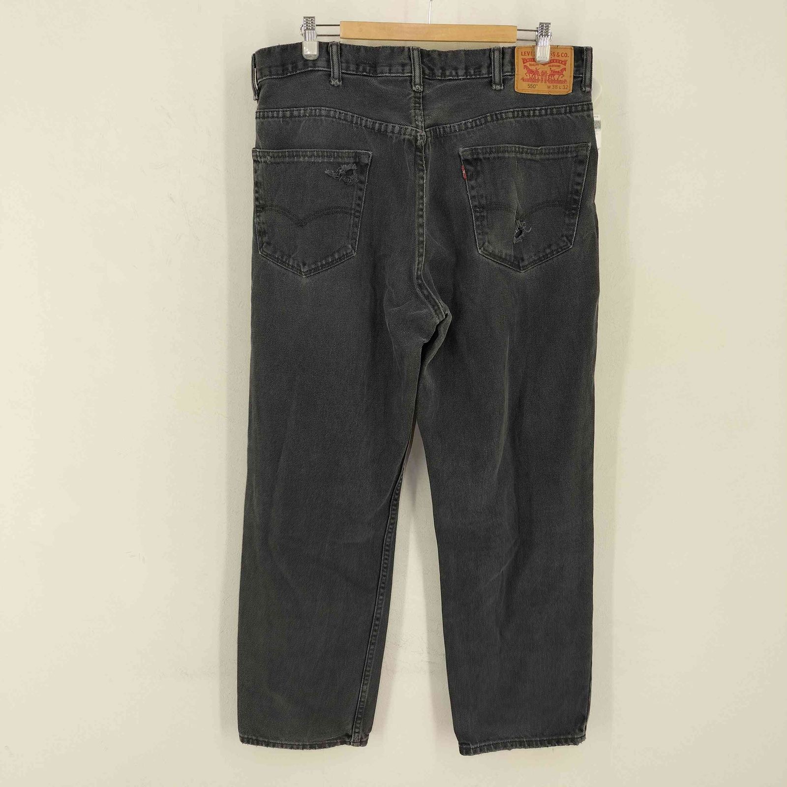リーバイス Levis 550 RELAXED FIT ブラックデニム パンツ 後染め 