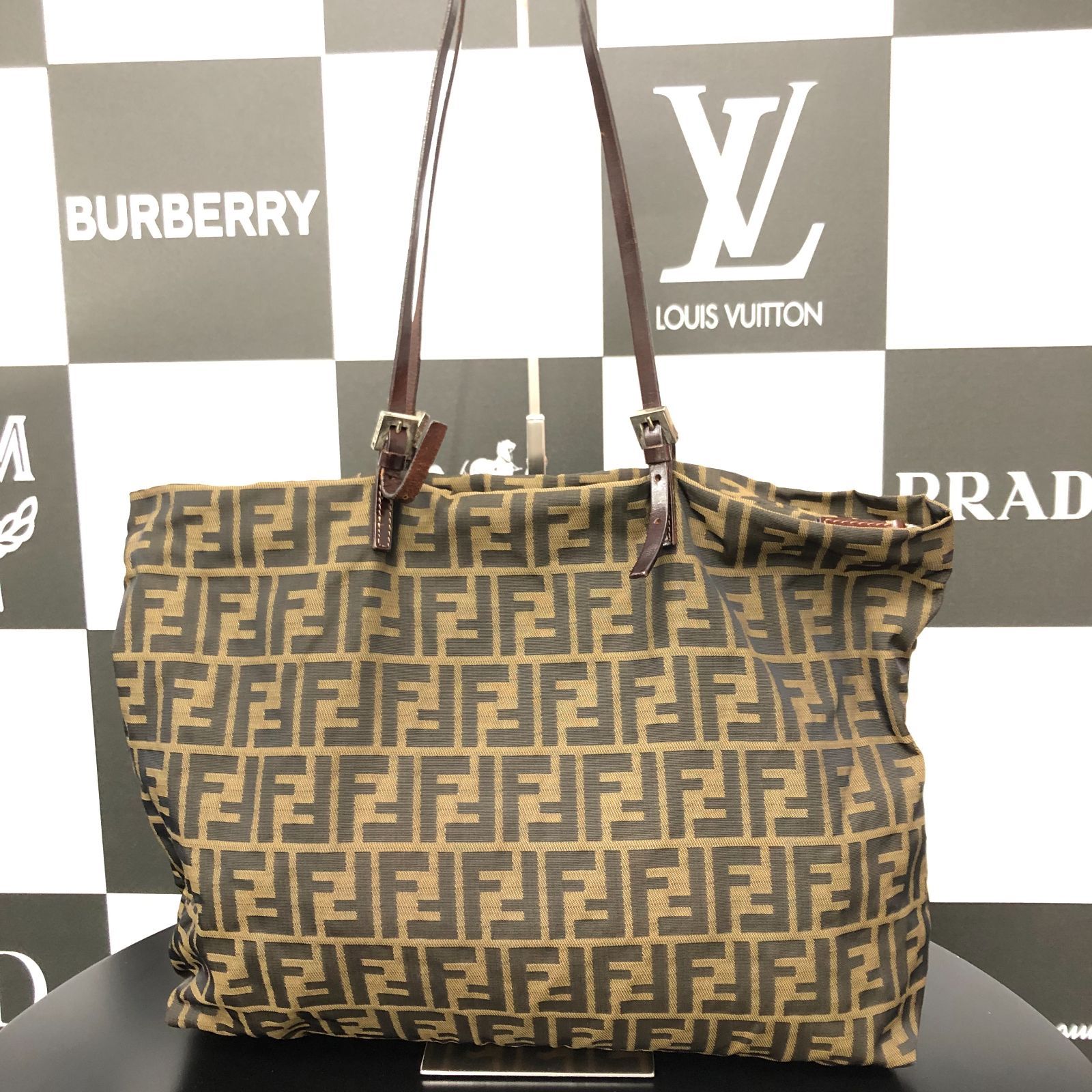 FENDI フェンディ ズッカ柄 トートバッグ レザー ヴィンテージアイテム 