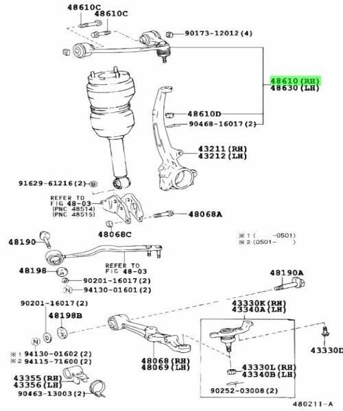 トヨタ 純正 センチュリー レクサス LS400 フロントサスペンション