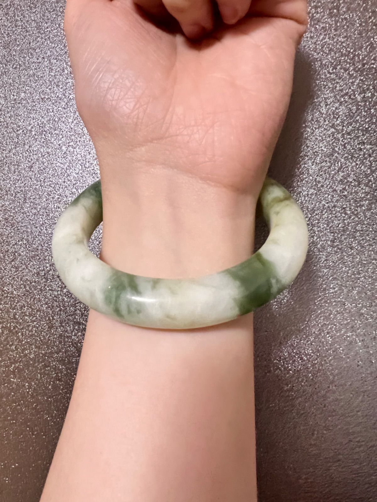 水浅葱岫岩玉岫玉石 しゅうがんぎょく 天然石 玉石 バングル