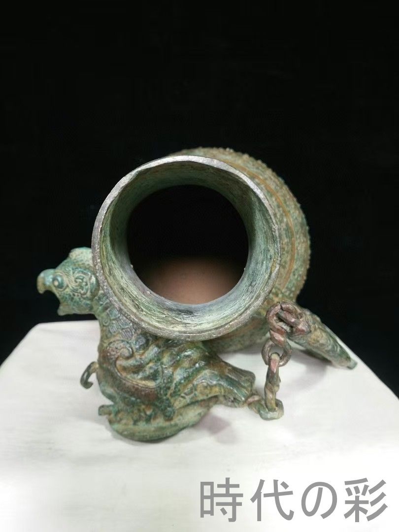 戦国青銅器 鳥蓋瓠壺