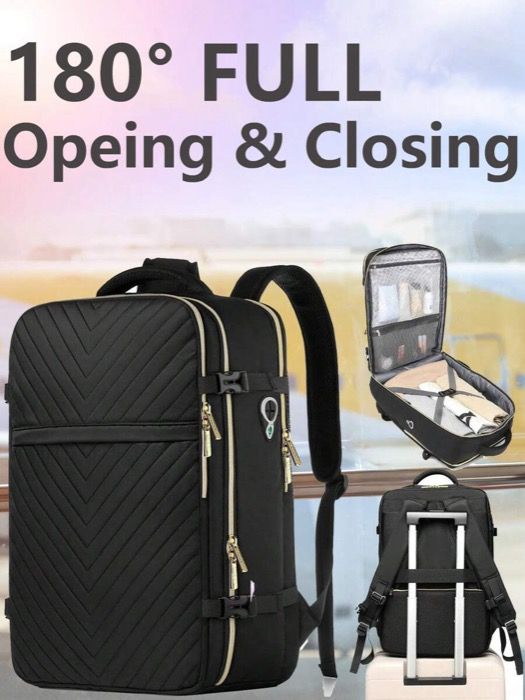 バッグ レディース バックパック 大型キャリーオントラベルバックパック - 航空機搭乗 防水ラゲッジスーツケースバックパック パーソナルアイテムサイズ レディース 17インチノートパソコン対応 カレッジ オーバ