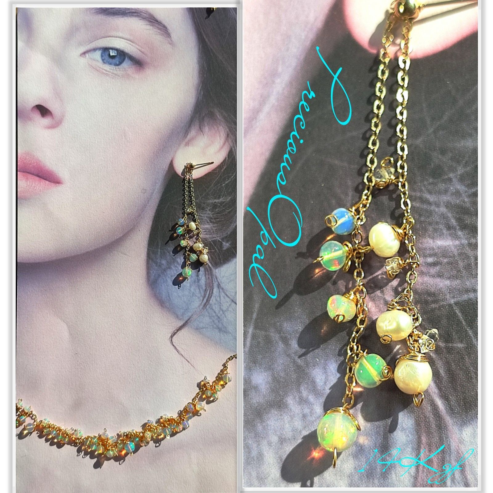 Right119様 14kgf 最高品質全遊色プレシャスオパール ピアス - メルカリ 