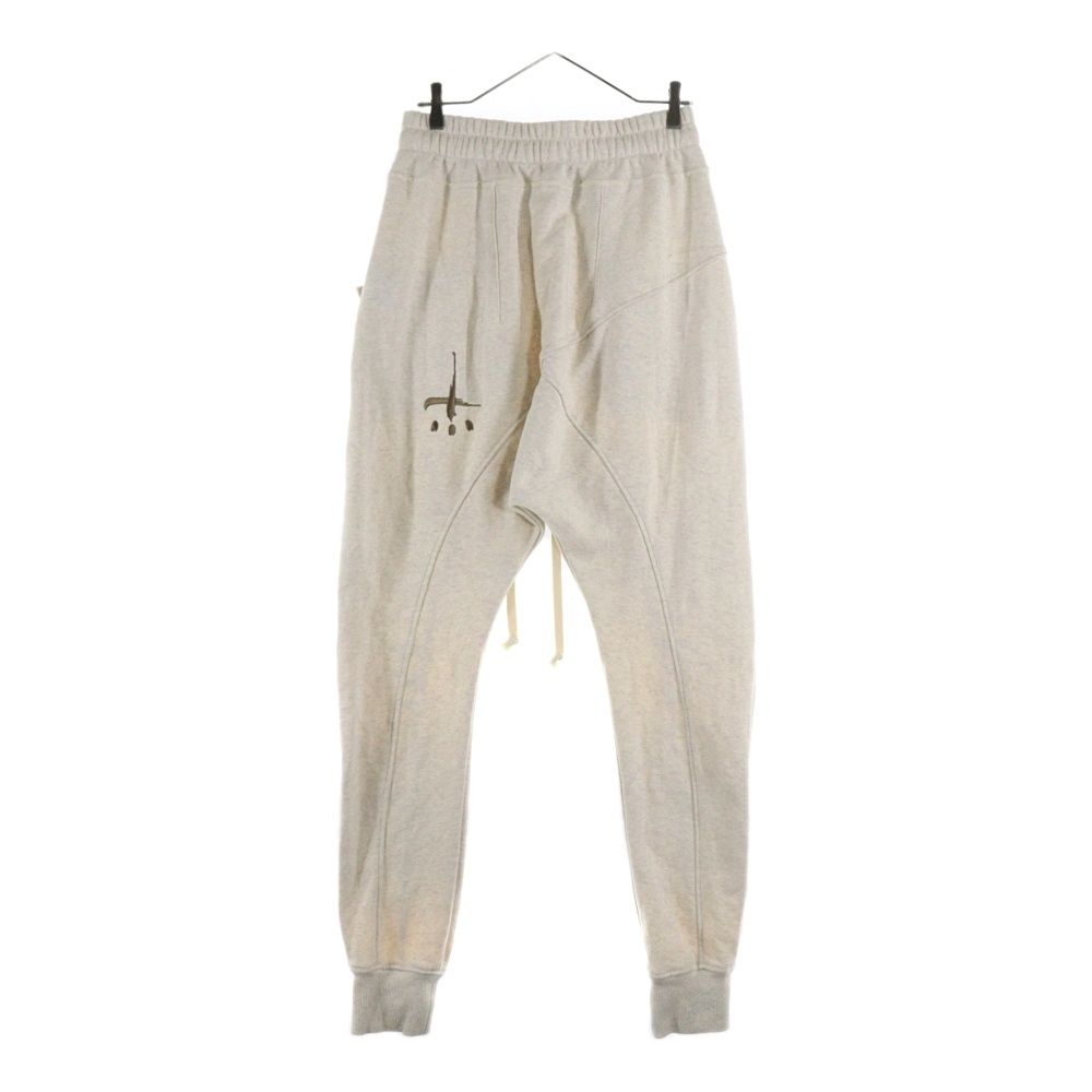 cvtvlist カタリスト CTLS ダメージ加工ロゴ刺繍入りスウェットトレーナーパンツ アイボリー