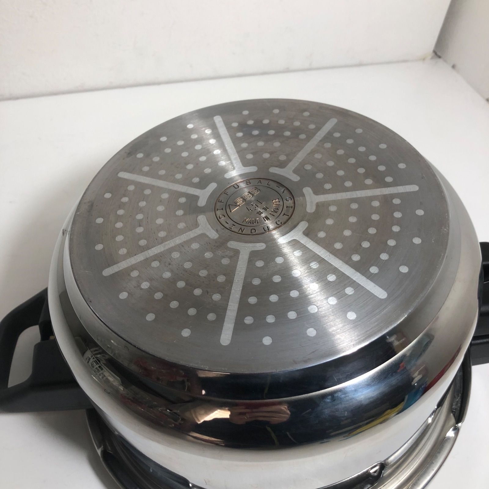 未使用　SEB セブジャパン フランス製 調理器具 両手鍋 圧力鍋 ザル付き セブ SEB 圧力なべ 両手式 6リットル フランス製 新品未使用