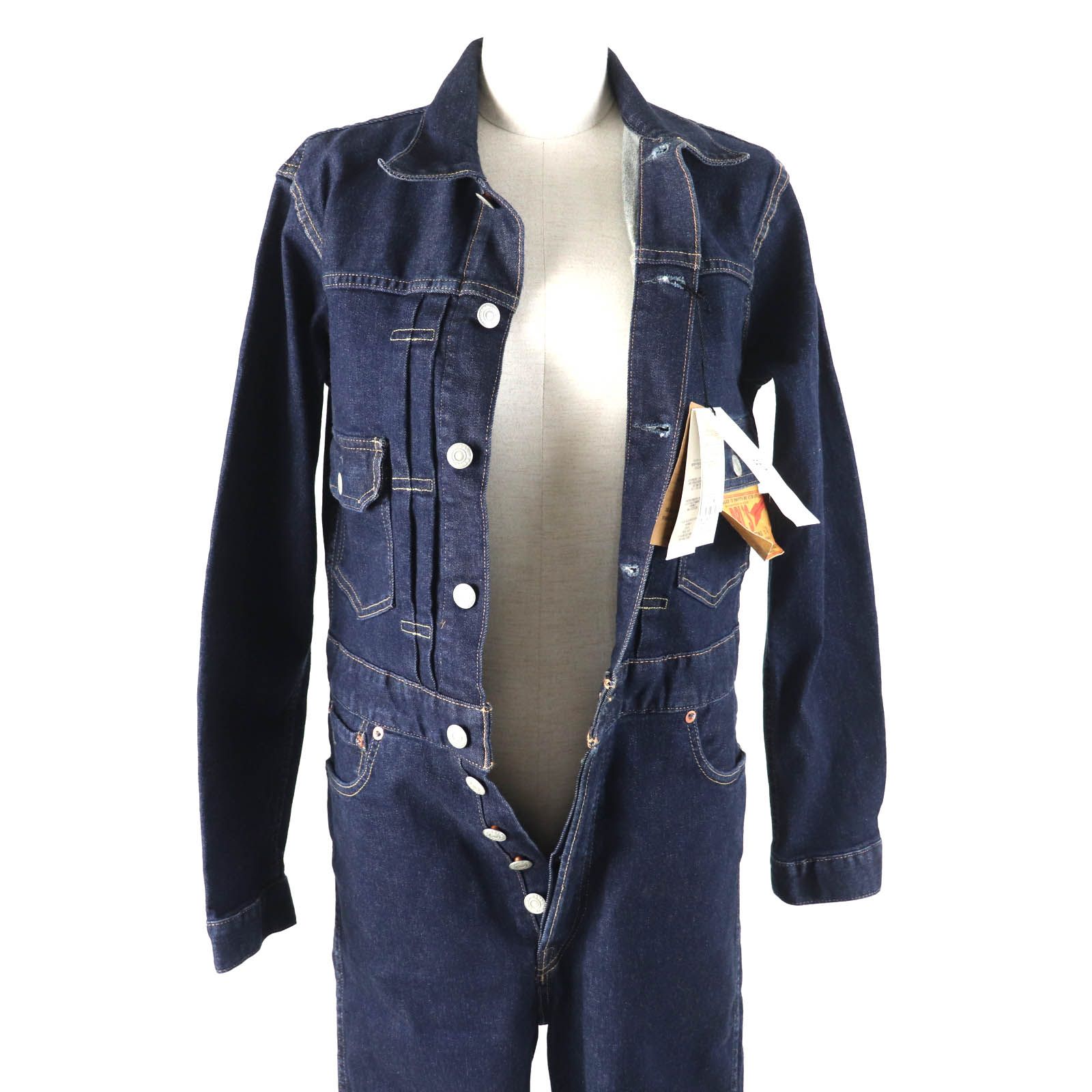 未使用品☆RRL ダブルアールエル ロゴボタン付 長袖 デニム ジャンプ 