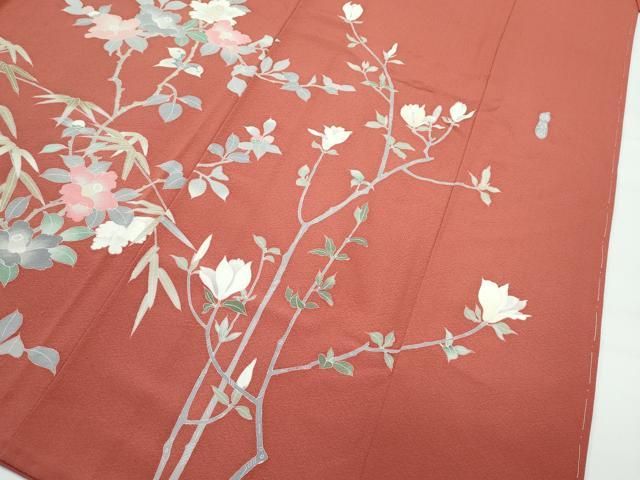 平和屋本店□極上 名門・上野家 上野街子 清染居 訪問着 笹竹枝花文 暈