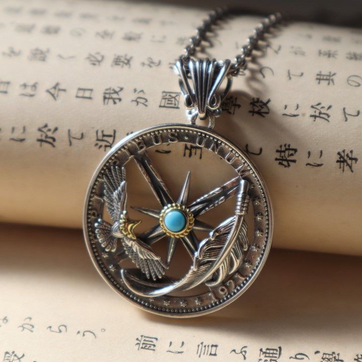 新品】イーグル ネックレス インディアン ターコイズ シルバー 925