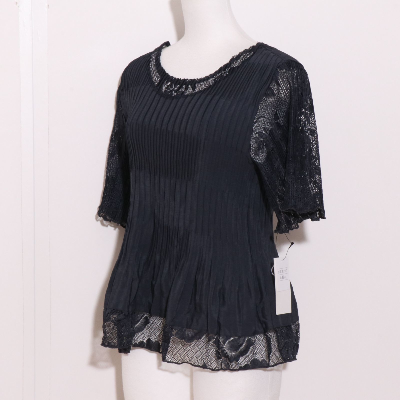 ☆新品☆ Calabaza カラバサ トップス ブラウス 五分袖 レース 