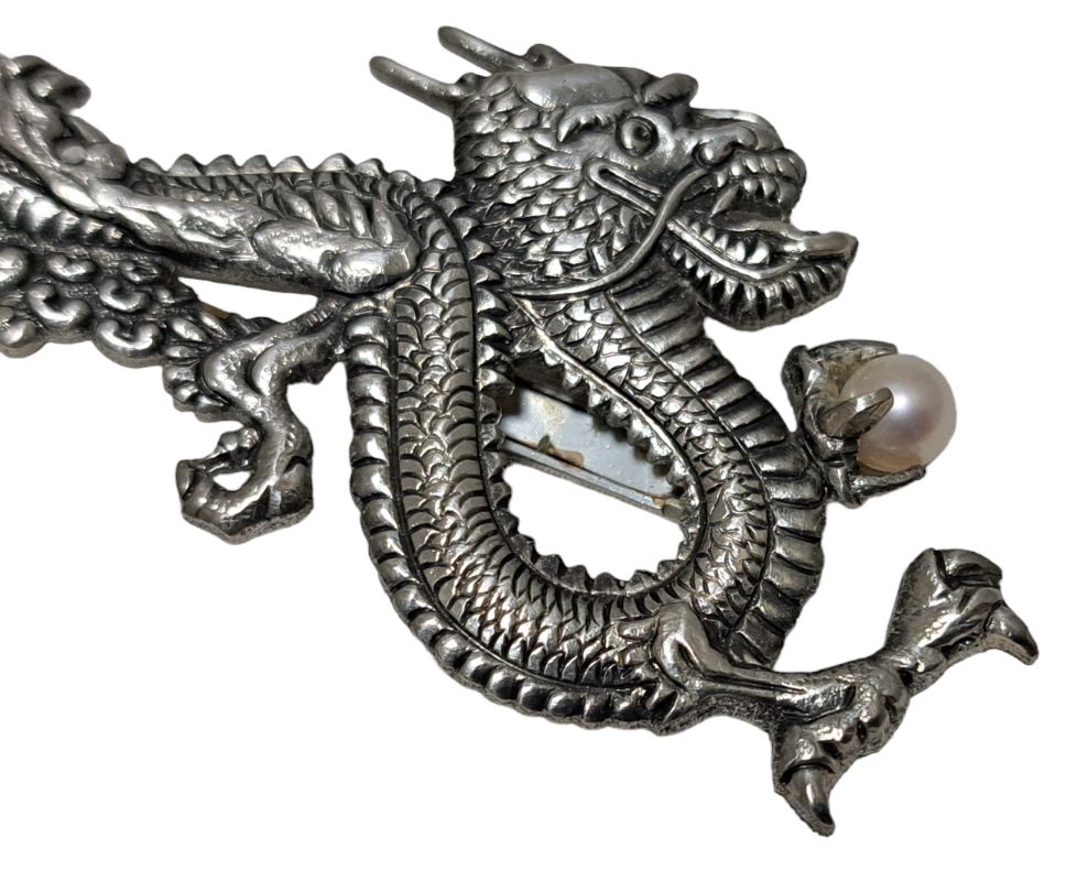 【高知インター店】 ミキモト ネクタイ留め 雲竜 SILVER製 龍 タイバー タイピン その他