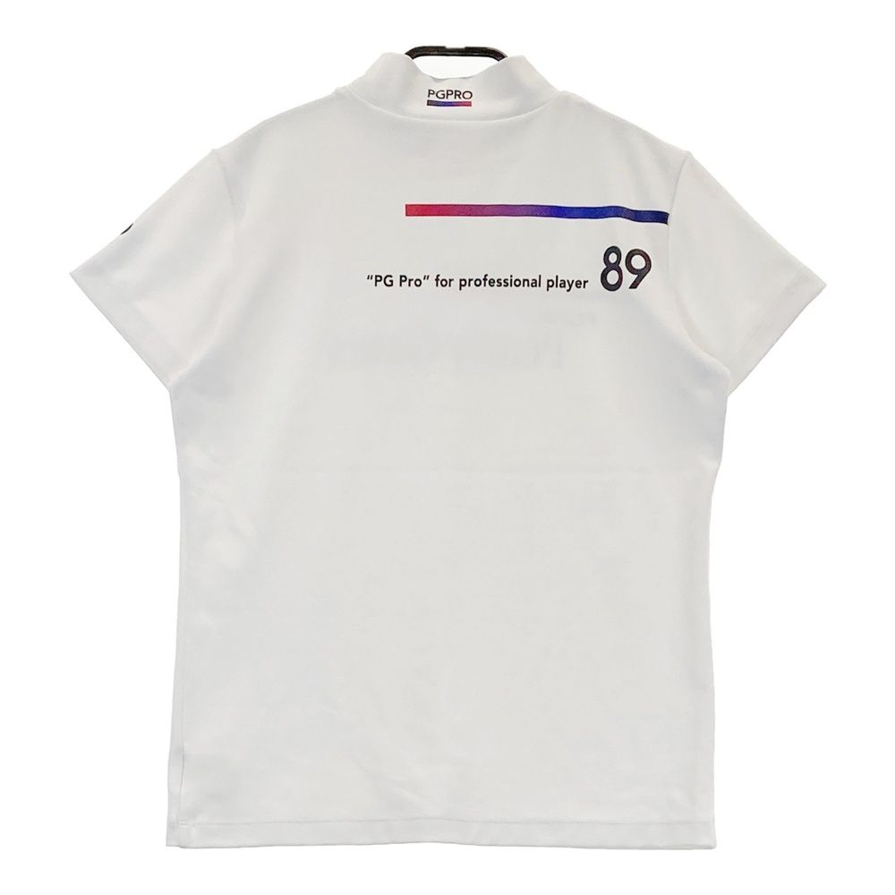 【大注目?売切れ注意】 サイズ 1 PEARLY GATES パーリーゲイツ 2025年モデル ロゴプリント ハイネック半袖Tシャツ ホワイト系 240101416181 ゴルフウェア レディース ストスト