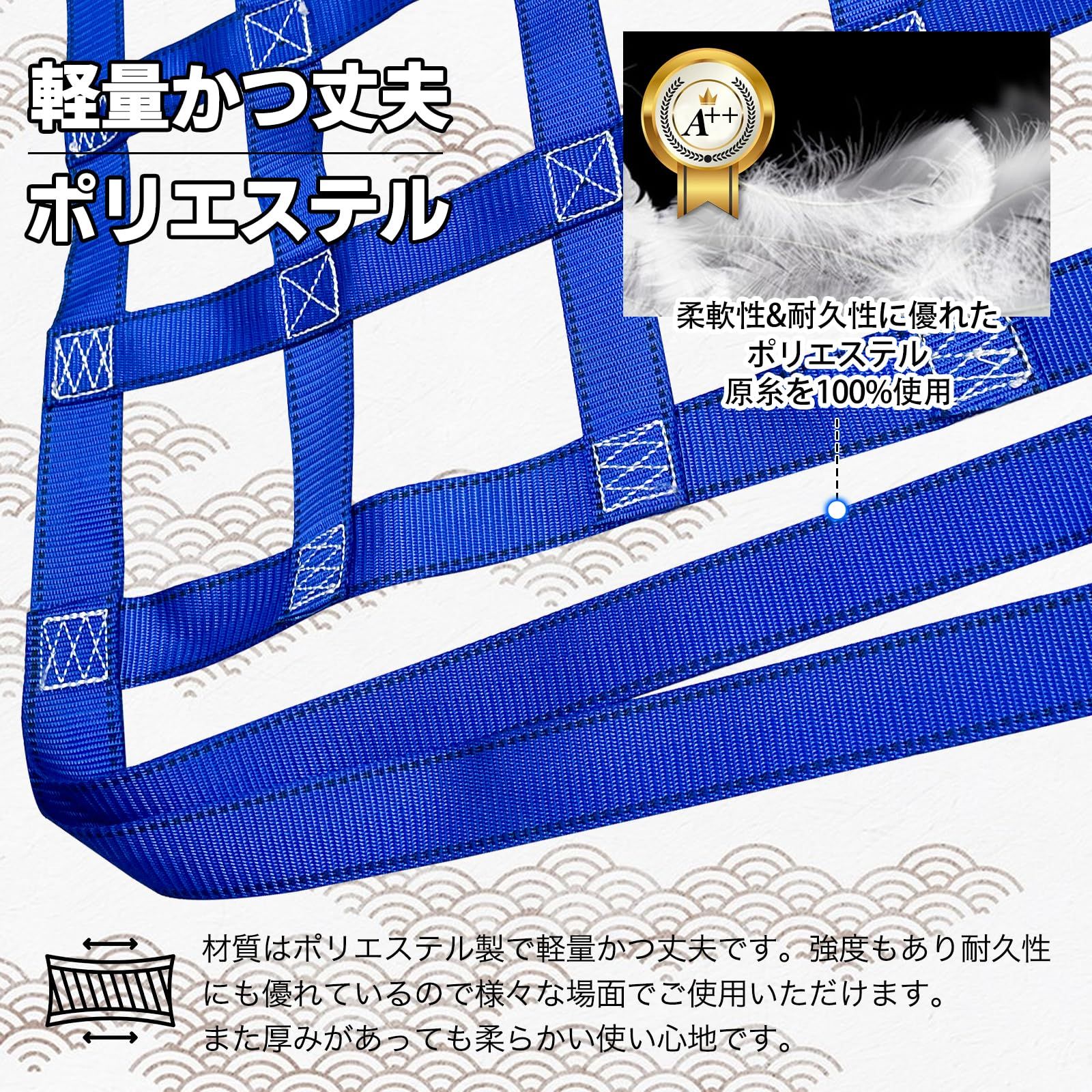 新着商品 Dragnwin 安全リフティングネット 吊り上げワークギア 1100kg 1.5m 1.5m リフティングネット 貨物ネット カーゴネット 貨物ネットホイスト 吊り具 パレットカーゴネット