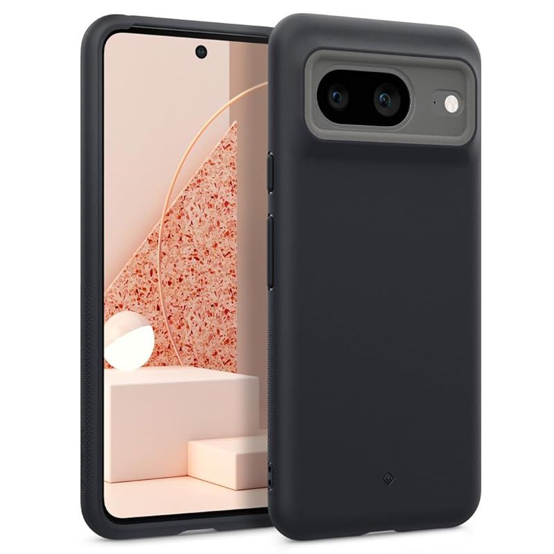Caseology Google Pixel8 用 ケース ツートンカラー 米軍MIL規格 落下防止 サイドグリップパターン Pixel 8 用 カバー ナノポップ（ブラック・セサミ） 1