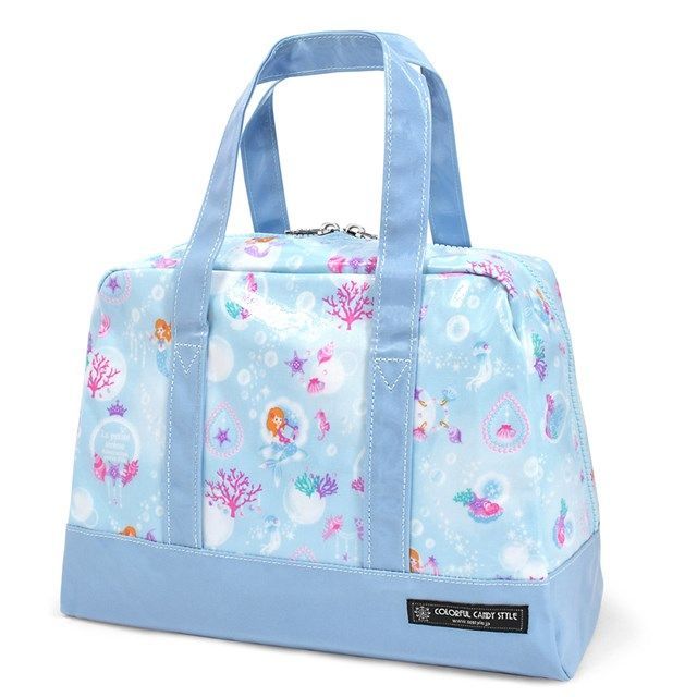 CANDY STYLE COLORFUL セミボストン(プールバッグ) : 撥水 新品 撥水・軽量 プールバッグ — セミボストンタイプ セミボストン(プール 特価COLORFUL セミボストン マーメイドと輝く光のフィルハーモニー リボンデコレーション: