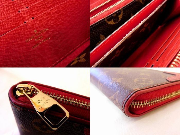 ルイ ヴィトン ジッピーウォレット レティーロ 赤 ラウンドファスナー コクリコ ルイ ヴィトン◎レティーロ ジッピーウォレット ラウンドファスナー