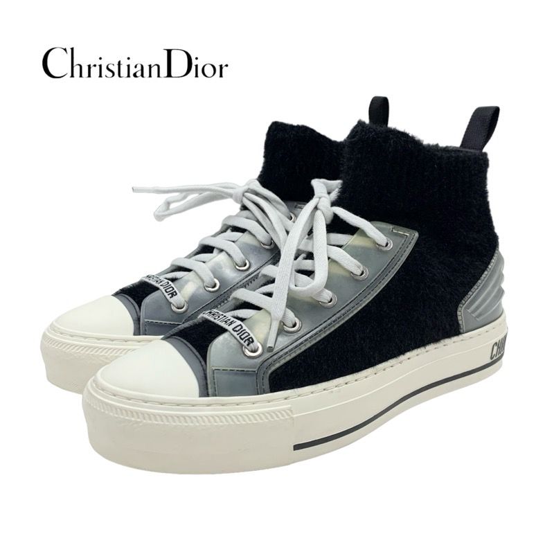 正規品 Dior ロゴ 黒 ハイカットシューズ 41サイズ