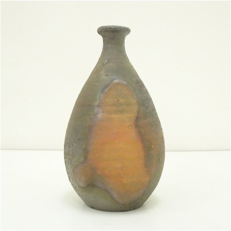 イ150 花瓶『備前焼　柴岡守』『花瓶　花生　共箱』花器　茶道具 備前焼 柴岡守造 花入（共箱） 花入れ 茶道 茶道具 花瓶 花器 おしゃれ