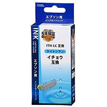 【新品・5営業日で発送】OHM オーム電機 01-4305 エプソン イチョウ ITH-LC互換インク(ライトシアン×1) INK-EITHB-LC