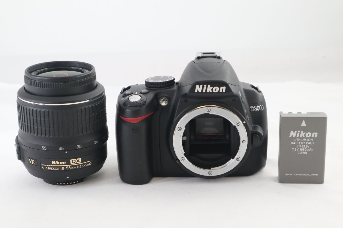 Nikon D3000 AF-S DX NIKKOR 18-55mm F|3.5-5.6 G VR ニコン デジタル一眼レフカメラ f01087