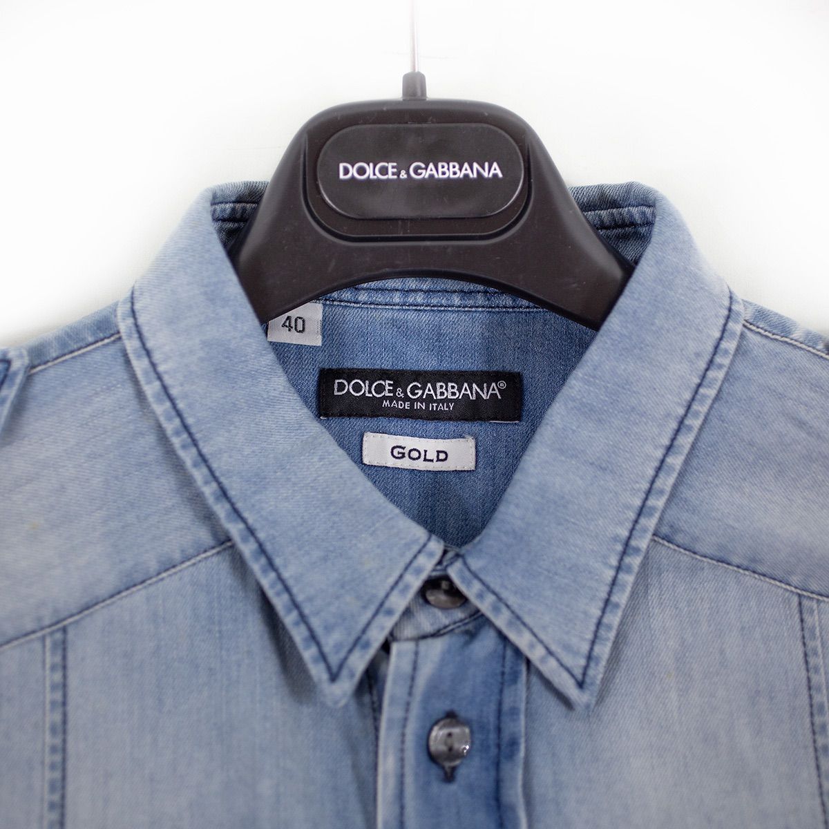 DOLCE&GABBANA】 ドルチェ&ガッバーナ デニムシャツ ゴールド