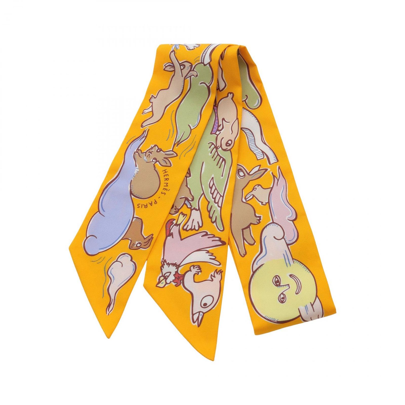 エルメス HERMES スカーフ ツイリー MILLE ET UN LAPINS