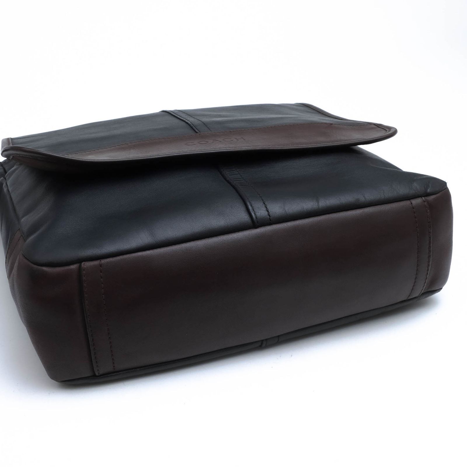 美品 コーチ ショルダーバッグ レキシントン レザーマップ A4収納可 濃