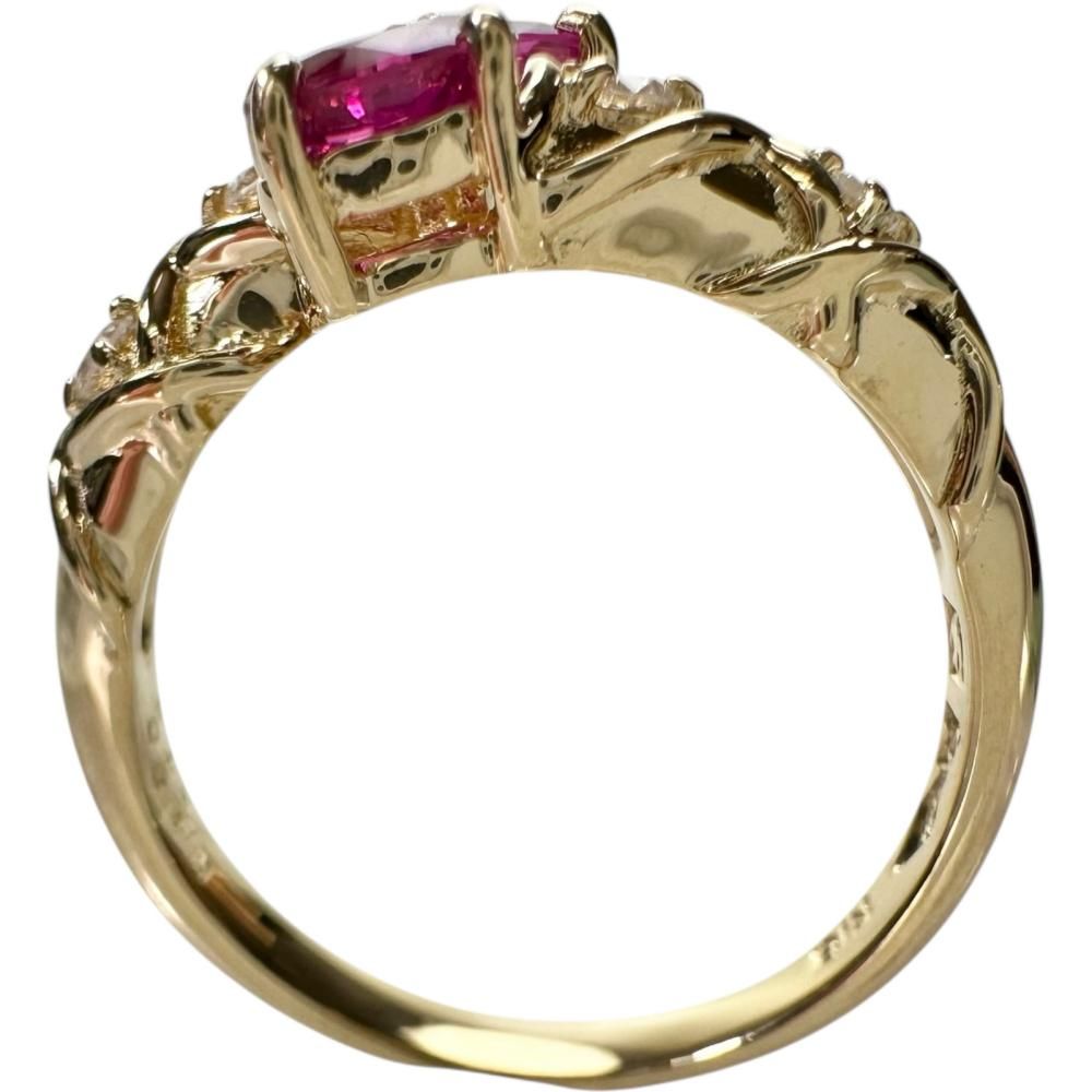 12号 セイコージュエリー ルビー 1.00ct ダイヤモンド 0.12ct リング 