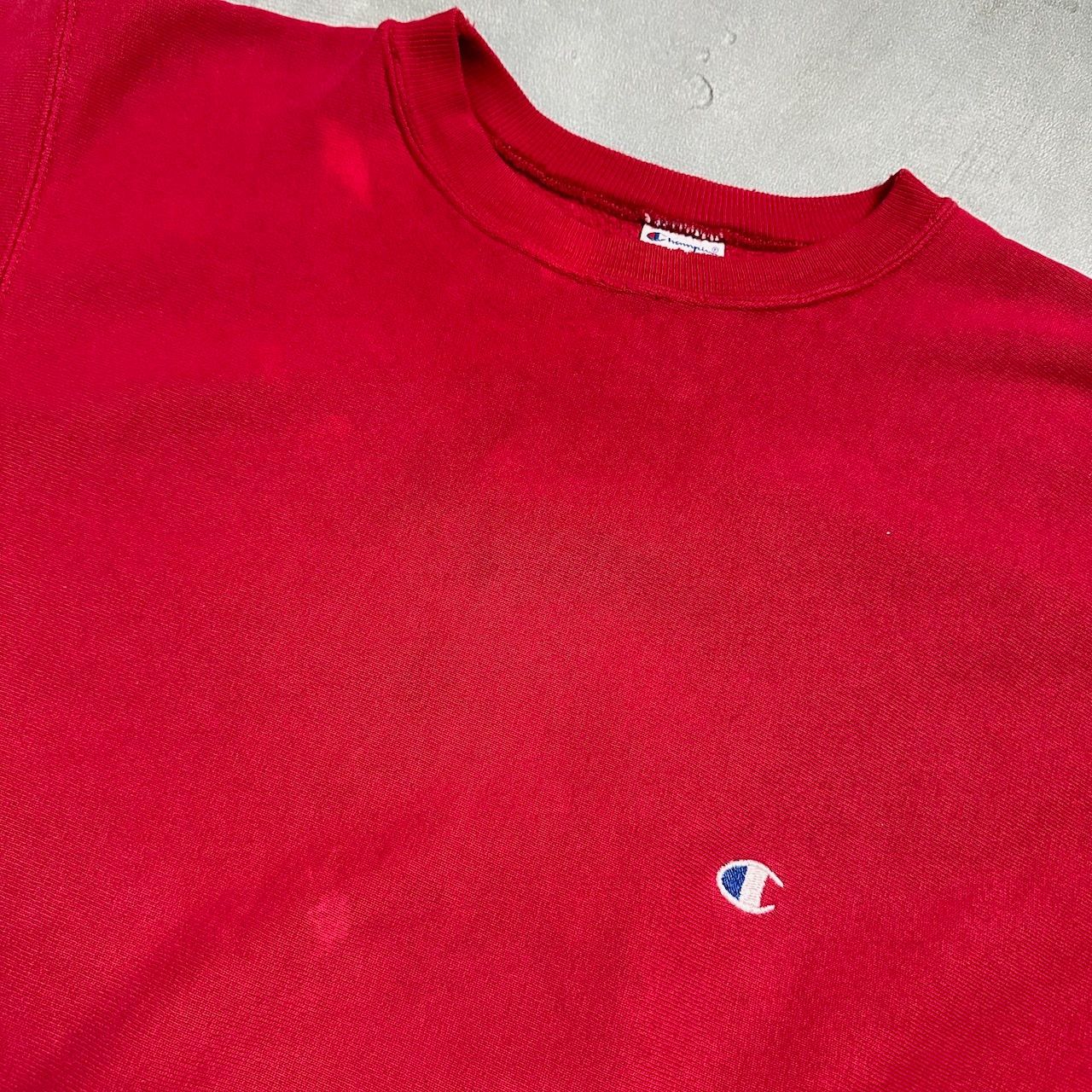 90s champion リバースウィーブ USA ボロ 古着 90s USA製 赤 ボロ リバースウィーブ チャンピオン