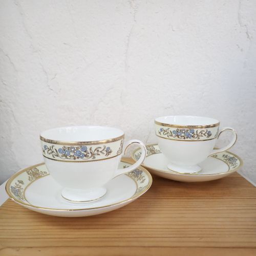 ウェッジウッド WEDGWOOD クリブデン カップ＆ソーサー ペア 2客セット 