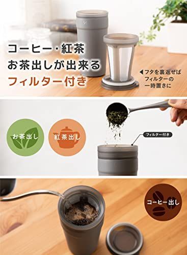 グレー シービージャパン タンブラー 真空断熱 350ml グレー [インナーカップ付き 食洗機対応 イチブンノイチ 保温 保冷 ステンレスタンブラー UCA