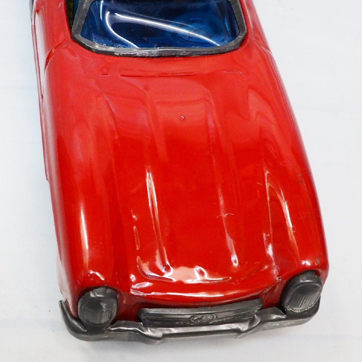 Asahi【Mecedes Benz 300SL ROADSTER メルセデスベンツ ロードスター赤】ブリキtin toy carミニチュア自動車ATC 旭玩具 アサヒ【箱無】0337