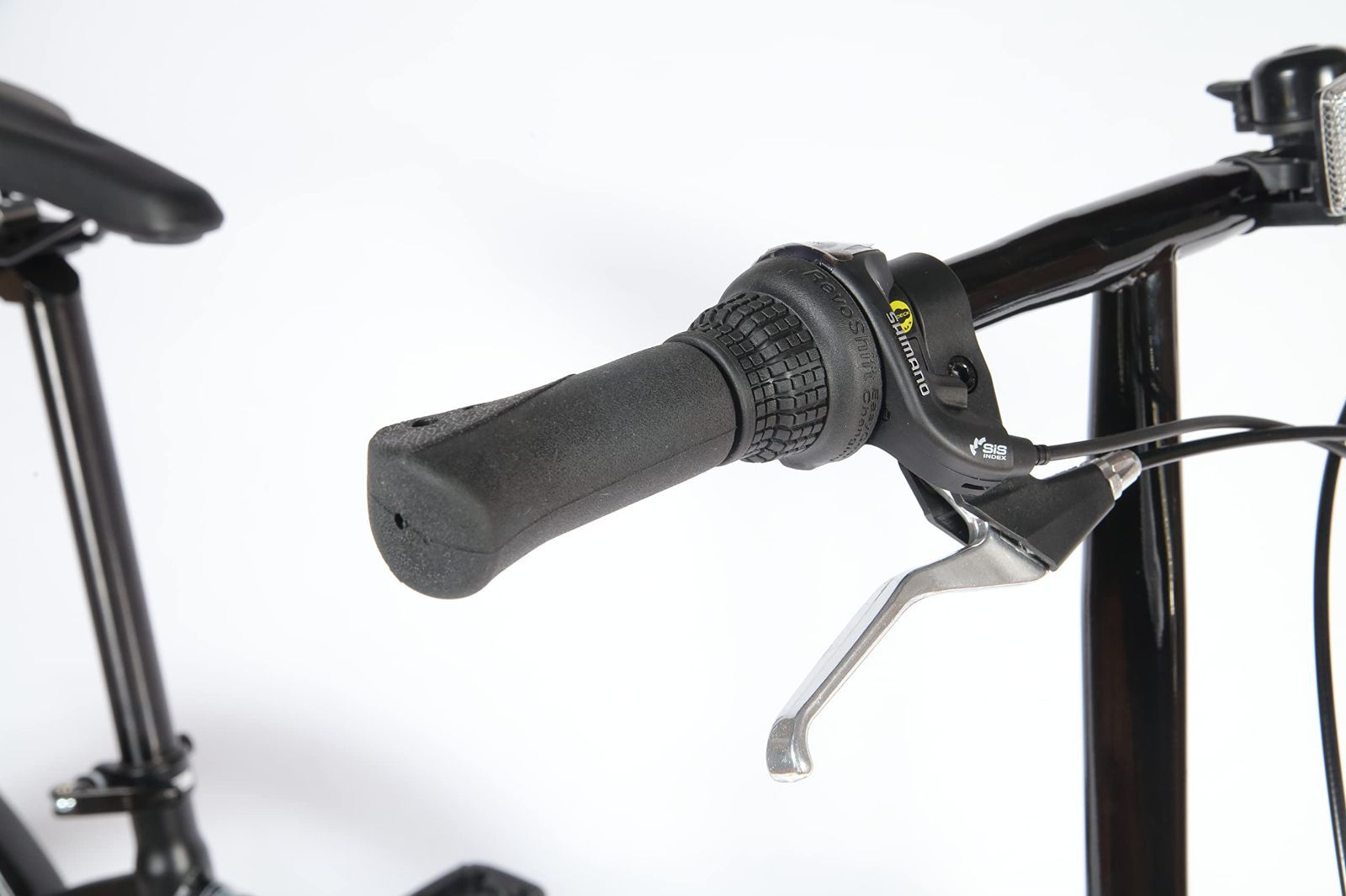 マットオレンジ 防災資機材 空気入れ不要 ワイヤー錠付パンクしない防災自転車 LEDハンドルライト BAGGIO-TC ノンパンク折畳み自転車 6段変速付 20型 防災サイクル