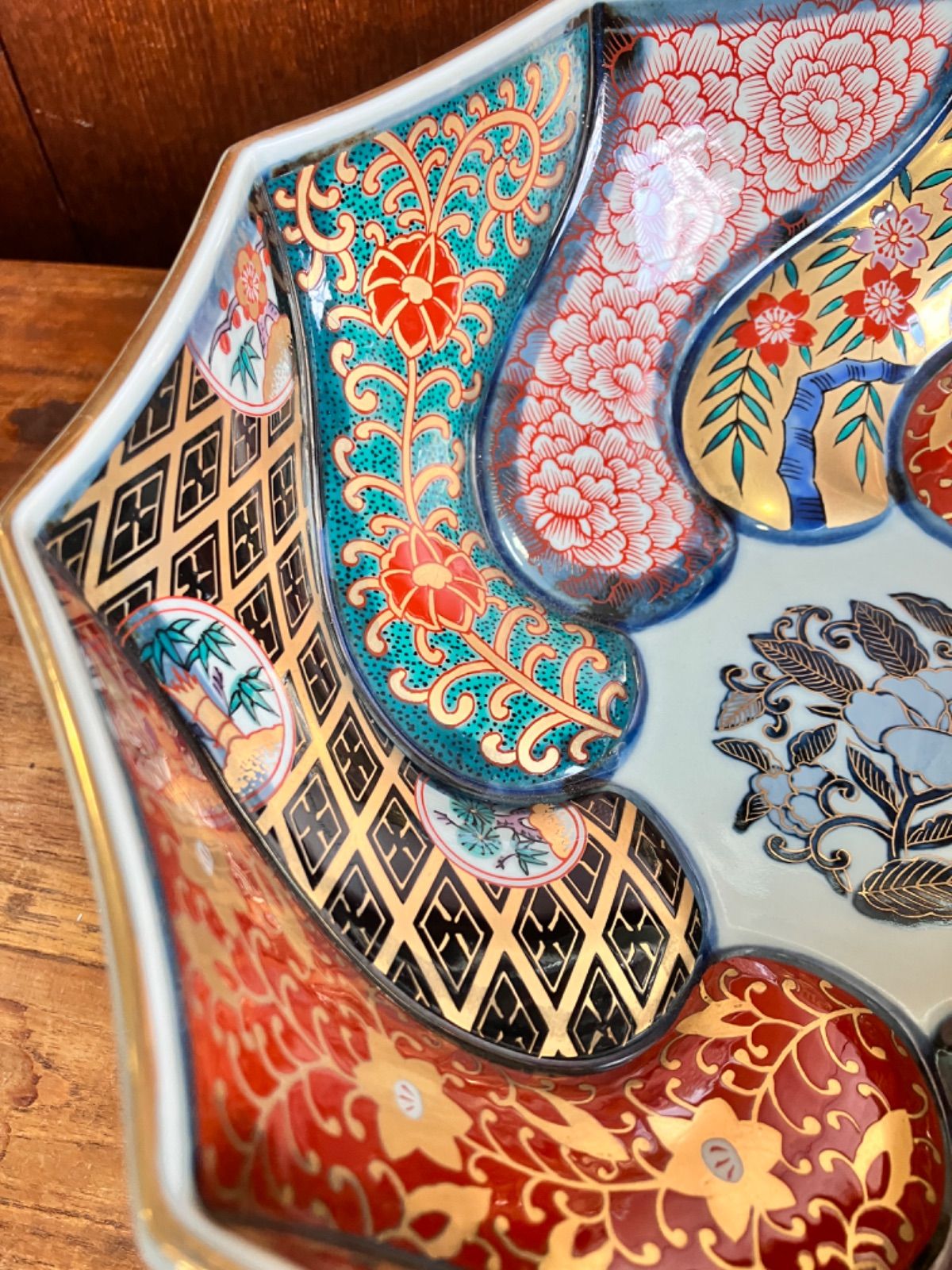 盛り鉢】波佐見焼 林九郎窯 色絵祥瑞 盛鉢 古伊万里 有田焼 - メルカリ