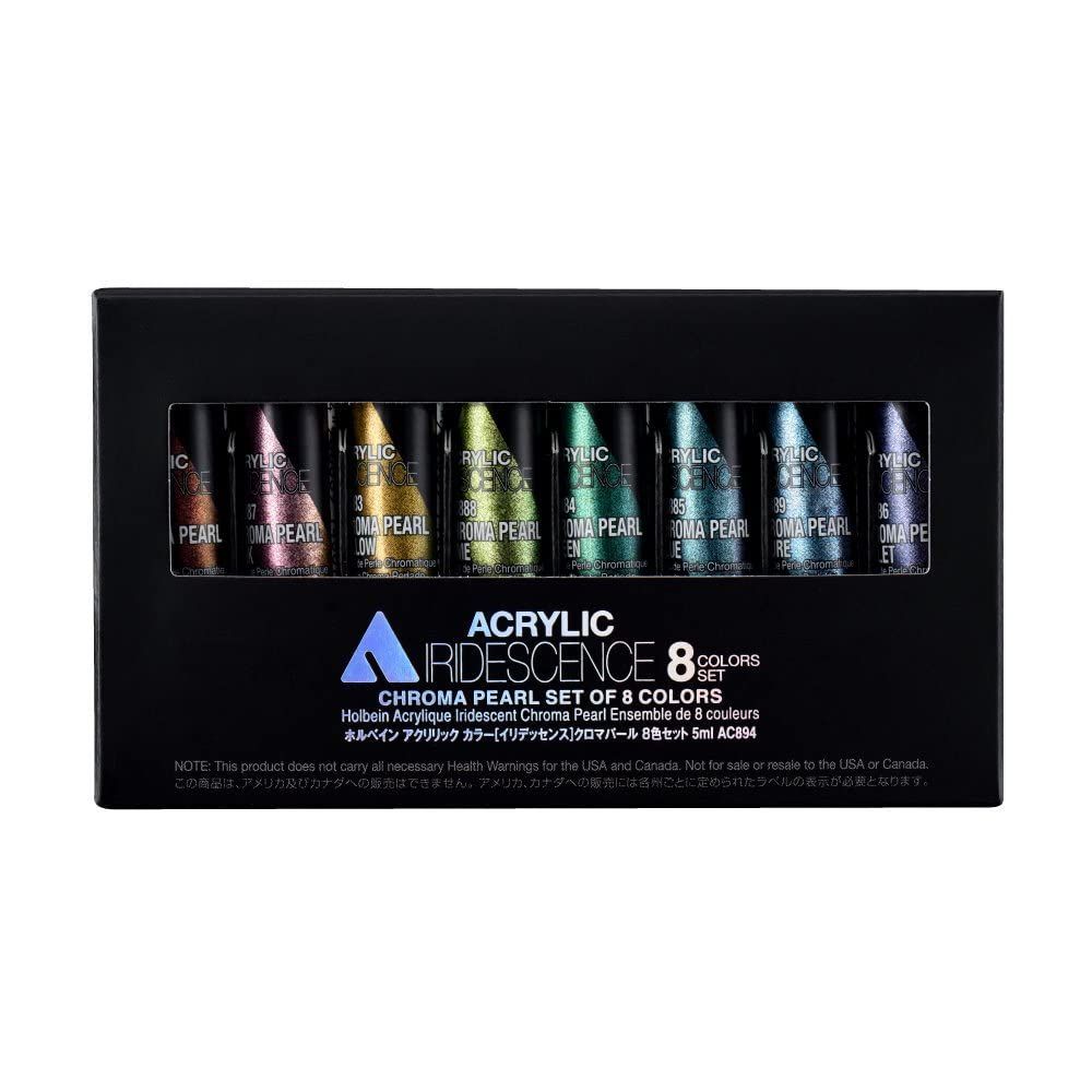 ホルベイン アクリリック イリデッセンス AC894 5ml クロマパール 8色セット 14894